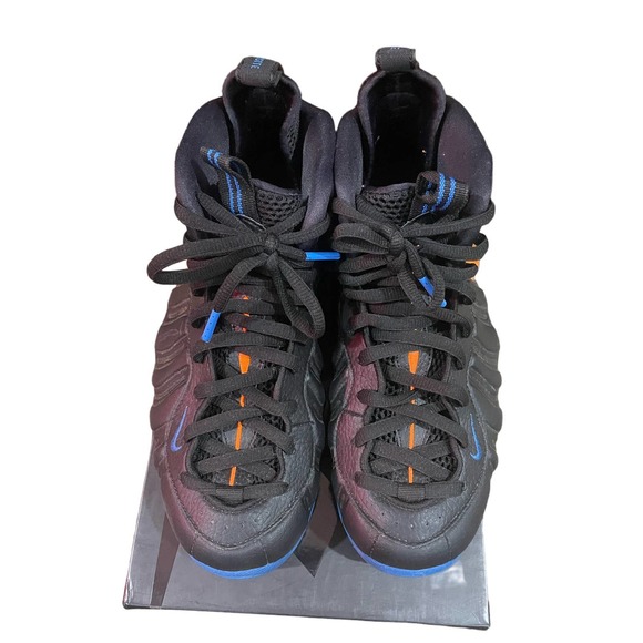 Air Foamposite PRO Men's Size 8 Black/Total Orange-Battle Blue 624041-010 - Picture 3 of 6